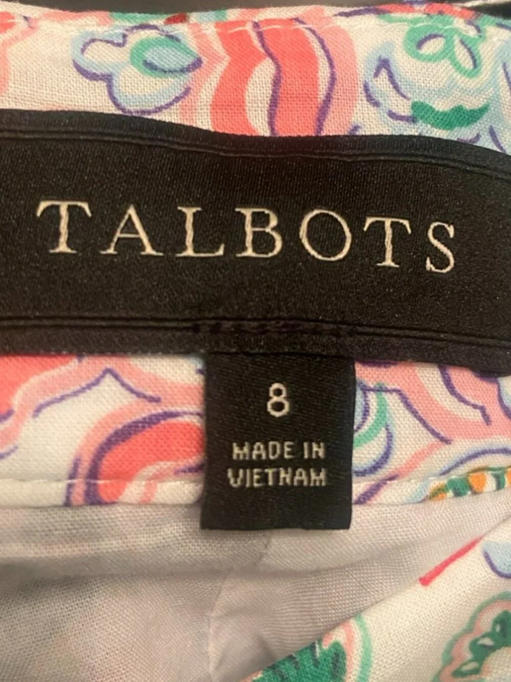 Talbots paisley floral